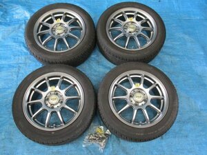 ※15インチ●社外アルミ BW-Sport●185/55R15●15×6J +50●ハブ径67mm●4H PCD100●22年 7～8分山BSタイヤ●営業所止/法人●中古