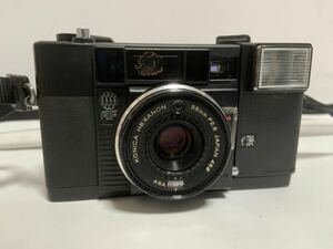 KONICA コニカ C35 AF HEXANON 38mm f2.8 フィルムカメラ シャッターOk フラッシュ不可 ジャンク 155j0800