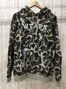128BH WTAPS 18aw DESIGN HOODED COLLEGE 182ATDT-CSM04S パーカー ダブルタップス カモ柄 【中古】