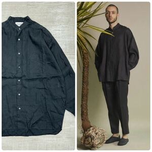 21aw 2021 MARKAWARE マーカウェア マーカ COMFORT FIT BAND COLLAR SHIRT HEMP A21A-08SH02C バンドカラー ヘンプ シャツ サイズ 1