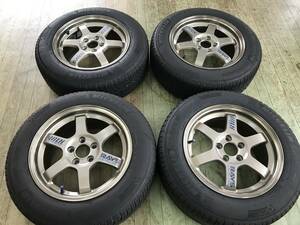 RAYS VOLKRACING TE37 鍛造 FORGED ミシュラン オールシーズン 195/65R15 PCD100-5穴 レガシィ インプ ウィッシュ