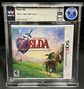 Zelda: Ocarina of Time 3D 3DS World Edition Sealed Game WATA Graded 9.8 A++ 海外 即決