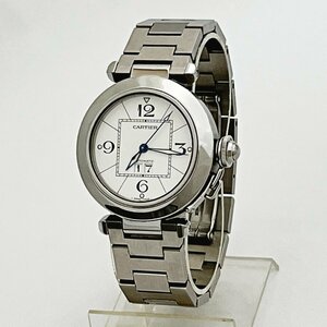 送料無料 中古 カルティエ 時計 Cartier カルティエ パシャC ビッグデイト W31055M7 シルバー 自動巻き ユニセックス 腕時計 146024