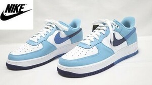 新品◆国内正規品 NIKE AIR FORCE1 LOW white*blue 28.0cm◆ナイキ エアフォース1 ロー スプリット ホワイト*ブルー US10