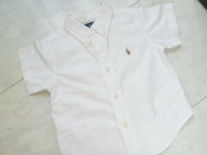 美品　ラルフローレン　白ホワイト　半袖シャツ　90