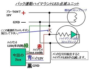 ★バック連動ハイマウントLEDストップランプ点滅ユニット★