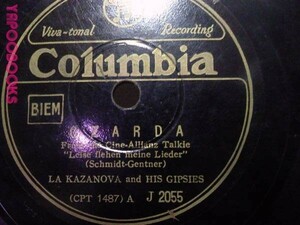 SP盤la casanova and his gipsies Blue Danube/CZARDA