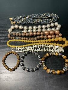 アクセサリーまとめ売り 天然石 金属 パール等詰め合わせセットAccessories sold in bulk natural stone metal Pearl assortment set