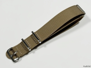 ラグ幅：20mm リブ編み 高品質 NATO ストラップ カラー：ブロンド 腕時計ベルト ナイロン 時計用バンド ファブリック rib