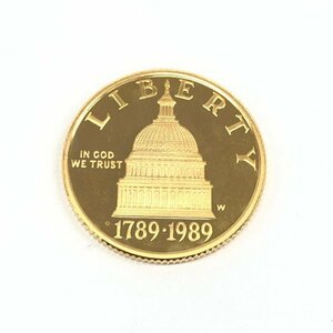 K21.6　アメリカ議会200年記念　リバティ金貨　5ドル　総重量8.4g【CDAQ6051】