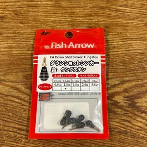 Fish Arrow フィッシュアロー FAダウンショットシンカー タングステン #3/64oz 1.3g 6pcs マットブラック 新品 5