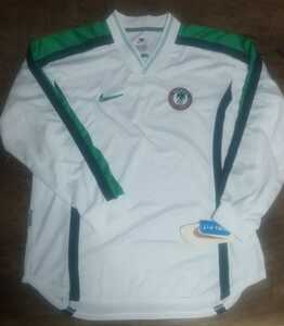 値下交渉 1998-99年 ナイジェリア代表 長袖 選手用 未使用 紙タグ付き NIKE MADE IN UK 検)WORLD CUP NIGERIA PLAYER SHIRT L/S W/TAGS Y2K