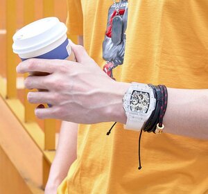 【新品 激安】HUBLOT スピリット・オブ・ビッグバン フルスケルトン ハイエンドオマージュ ONOLAブランド メンズ腕時計 カラー:A ZCL1615
