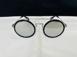 Yohji Yamamoto ヨウジ ヤマモト サングラス YY5010 001 未使用 美品 伊達メガネ ミラーレンズ 人気 丸型