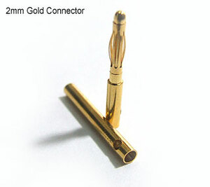 AquaPC★送料無料 2mm Gold Connectors (1pcsset)ESC配線に最適です★