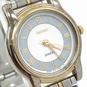 SEIKO セイコー LUCENT ルーセント 腕時計 1F21-0L90 クオーツ アナログ ラウンド レディース シンプル おしゃれ 電池交換済 動作確認済