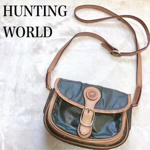 Hunting World バチュークロス レザー ショルダーバッグ ロゴ ハンティングワールド 斜め掛け