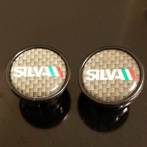 バーエンドプラグ『 SILVA カーボン柄』1台分 バーエンドキャップ