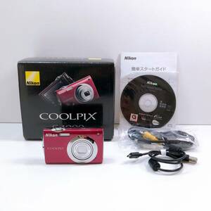 123【中古】Nikon COOLPIX ニコン クールピクス S4000 デジタルカメラ デジカメ バッテリーなし ルビーレッド 箱付き 動作未確認 現状品