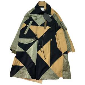 【GW2024SPプライス企画】sacai サカイ　21AW x HWT Fabric Doking Coat カーキ系 サイズ:1