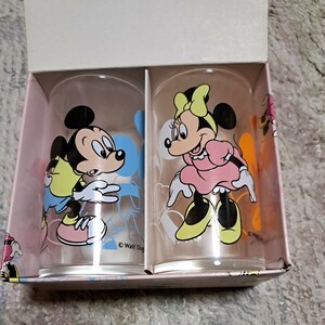 昭和　レトロ　ディズニー　ガラス　グラス ディズニー コップ ミッキー グラスセット　大西賢製販
