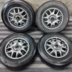 パT8859■145/R12 6PR TOYO V-02e 社外 3.5J 4H +45 PCD100 夏タイヤ★条件付送料無料★軽トラ 軽バン