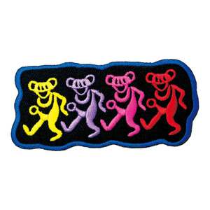 アイロンワッペン DEAD BEAR デッドベア キャラクター 4人 ベアー 動物 デザイン 簡単貼り付け アップリケ 刺繍 裁縫 