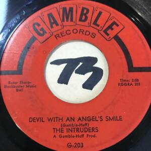 試聴 THE INTRUDERS DEVIL WITH AN ANGEL SMILE 両面EX+ 