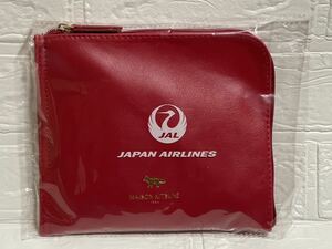 未開封☆JAL 日本航空　ビジネスクラスアメニティ　メゾンキツネ　ポーチ　トラベル　化粧ポーチ　赤色　レッド