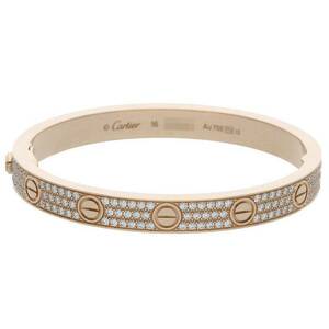 カルティエ Cartier LOVE BRACELET DIAMONDS サイズ:16 K18PGダイヤラブブレスレット 中古 GZ11