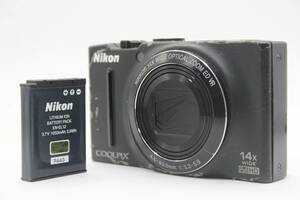 【返品保証】 ニコン Nikon Coolpix S8200 ブラック 14x Wide バッテリー付き コンパクトデジタルカメラ s7453