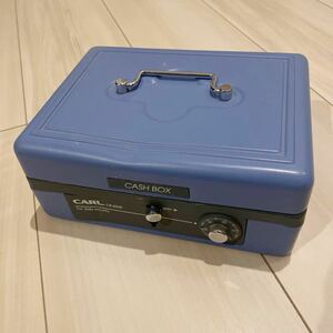 キャッシュボックス 金庫 CB-8100 ブルー　カール カール事務器 BOX CASH コンパクト 中古 H