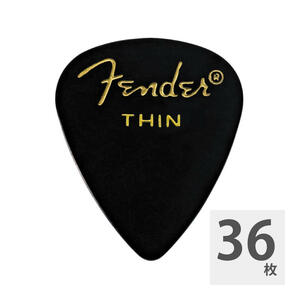 フェンダー ギターピック 36枚 セット Thin 351 Shape Classic Picks Black Fender