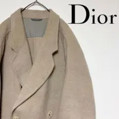 Christian Dior ウールダブルロングコート　ワイド vintage