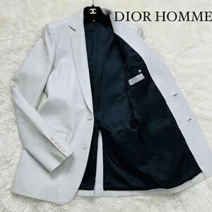 超激レア/本革/ディオールオム◎DIOR HOMME レザージャケット テーラードジャケット ラムレザー ホワイト 白 48 L