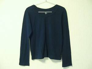 ●45R フォーティーファイブアールピーエム 無地カットソー（2サイズ 美品です） 長袖Tシャツ 45rpm 紺 日本製
