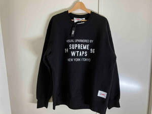 美品 Supreme WTAPS Crewneck 21AW BLACK シュプリーム ダブルタップス クルーネック スウェット ブラック L メンズ