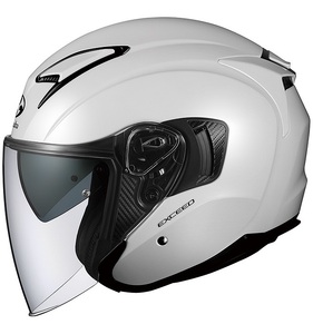 特価品 OGK KABUTO EXCEED パールホワイト Mサイズ 新品未使用 エクシード オープンフェイス インナーバイザー付ジェットヘルメット
