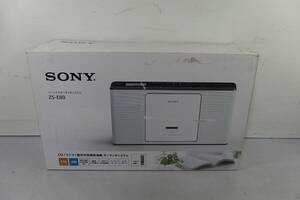 ◆未使用 SONY(ソニー) CD/ラジオ パーソナルオーディオシステム ZS-E80 ホワイト 薄型CDラジオ/語学学習機能付/ワイドFM/CDプレーヤー