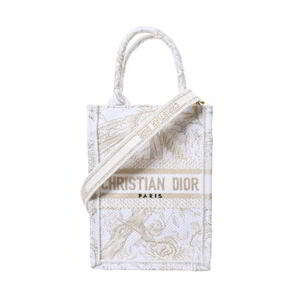 美品 Christian Dior ブックトート ミニフォン バッグ - ホワイト クリスチャンディオール KL4BLQLK01