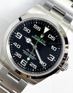 未使用美品　新作　ロレックス ROLEX エアキング 126900 ランダム　ブラック文字盤 腕時計 メンズ　2022年12月31日購入　自動巻き　新品