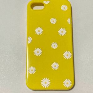 iPhone SE2.3 iPhone7/8スマホケース　小花柄　花柄　マーガレット　イエロー　黄色　かわいい　春カラー　送料無料
