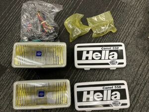 HELLA 550フォグランプ イエローセット 当時物！GA61/GX61/AA63/BA5/EF9/GZ10/R31/B12/FC3S/E30/ゴルフⅡ/W124/FET/シビエ/PIAA/マーシャル