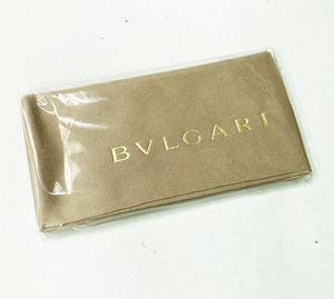 未使用 BVLGARI 正規品 セリート メガネ拭き 1枚 ベージュ ロゴ入り シンプル ブルガリ メガネクロス 眼鏡拭き (2)
