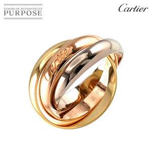 カルティエ Cartier トリニティ MM #48 K18 YG WG PG 3連 イエロー ホワイト ピンクゴールド 750 指輪 Trinity Ring 90222884