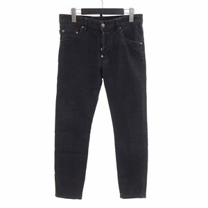 【PRICE DOWN】DSQUARED2 22SS Skater Jeans ストレッチ スケーター デニム パンツ ブラック メンズ46