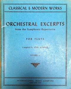 ジョン・ワマー編曲 オーケストラ・スタディー・第5巻 (フルート) 輸入楽譜 john wummer orchestral excerpts for flute 洋書