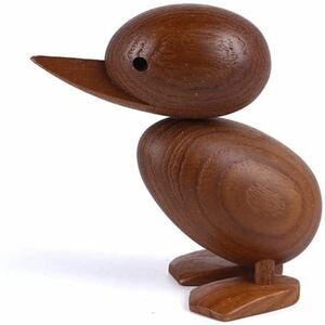 置物 アヒル 木製 アート オブジェ 可愛い お洒落 卓上 人気 鳥 小鳥 茶色 北欧 雑貨 インテリア 置き物 飾り 木 かっこいい プレゼント