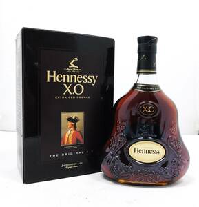 Hennessy ヘネシー ★ XO EXTRA OLD COGNAC ブランデー 黒ラベル 箱付き 未開栓／現状出品