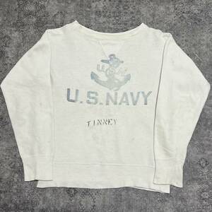 40s 50s US NAVY 前V USN ステンシル はめ込み ガゼット アンカー ホワイト 40年代 50年代 ヴィンテージ ビンテージ vintage 海軍